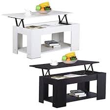 Yaheetech Grade E1 MDF & Iron Lift-up Top Coffee Table w/Hidden Storage Compartment & Shelf