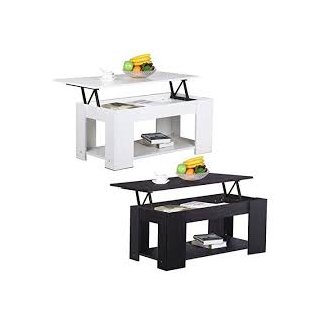 Yaheetech Grade E1 MDF & Iron Lift-up Top Coffee Table w/Hidden Storage Compartment & Shelf