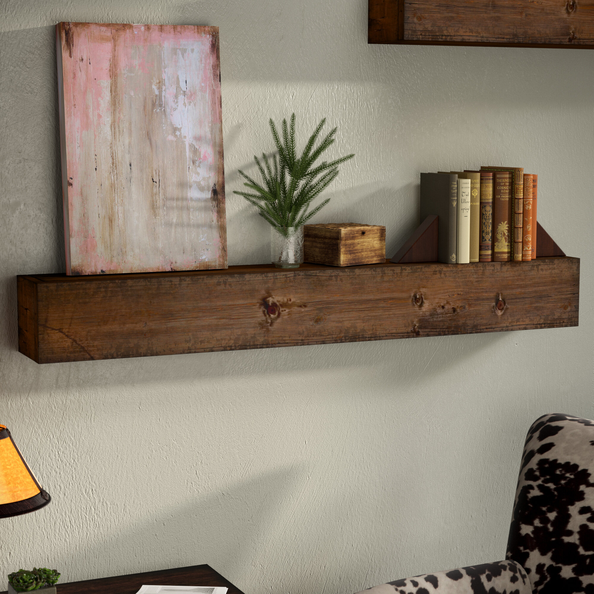 Zimmerman Wood Mantle Floating Shelf