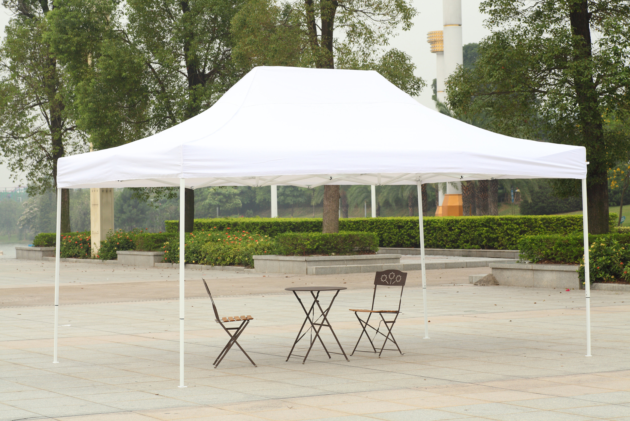 10 Ft. W x 15 Ft. D Steel Pop-Up Canopy