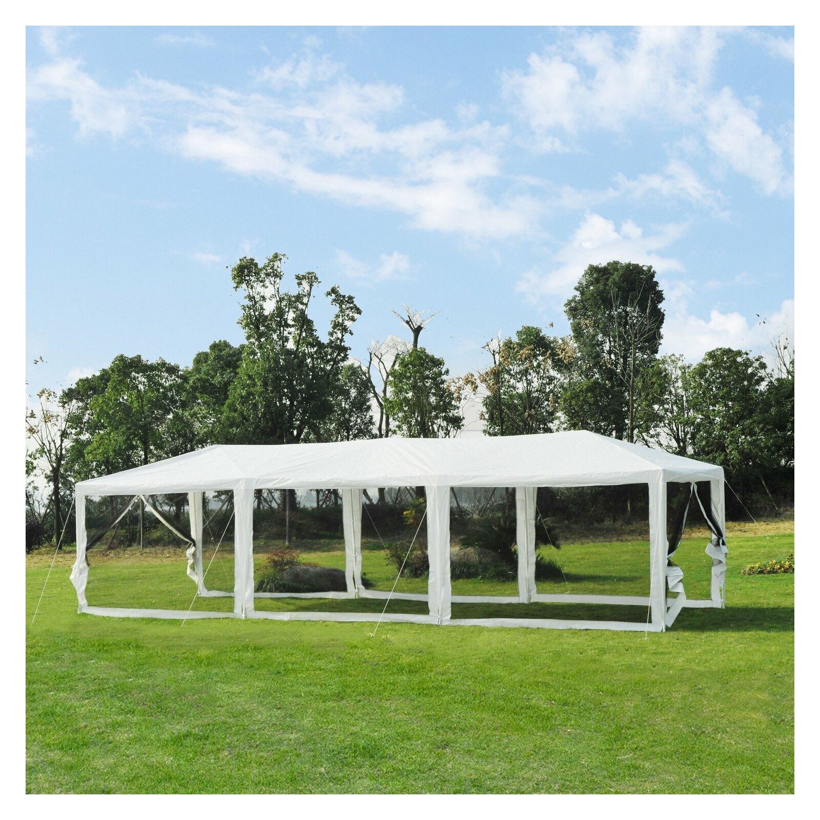 10 Ft. W x 30 Ft. D Metal Pop-Up Party Tent