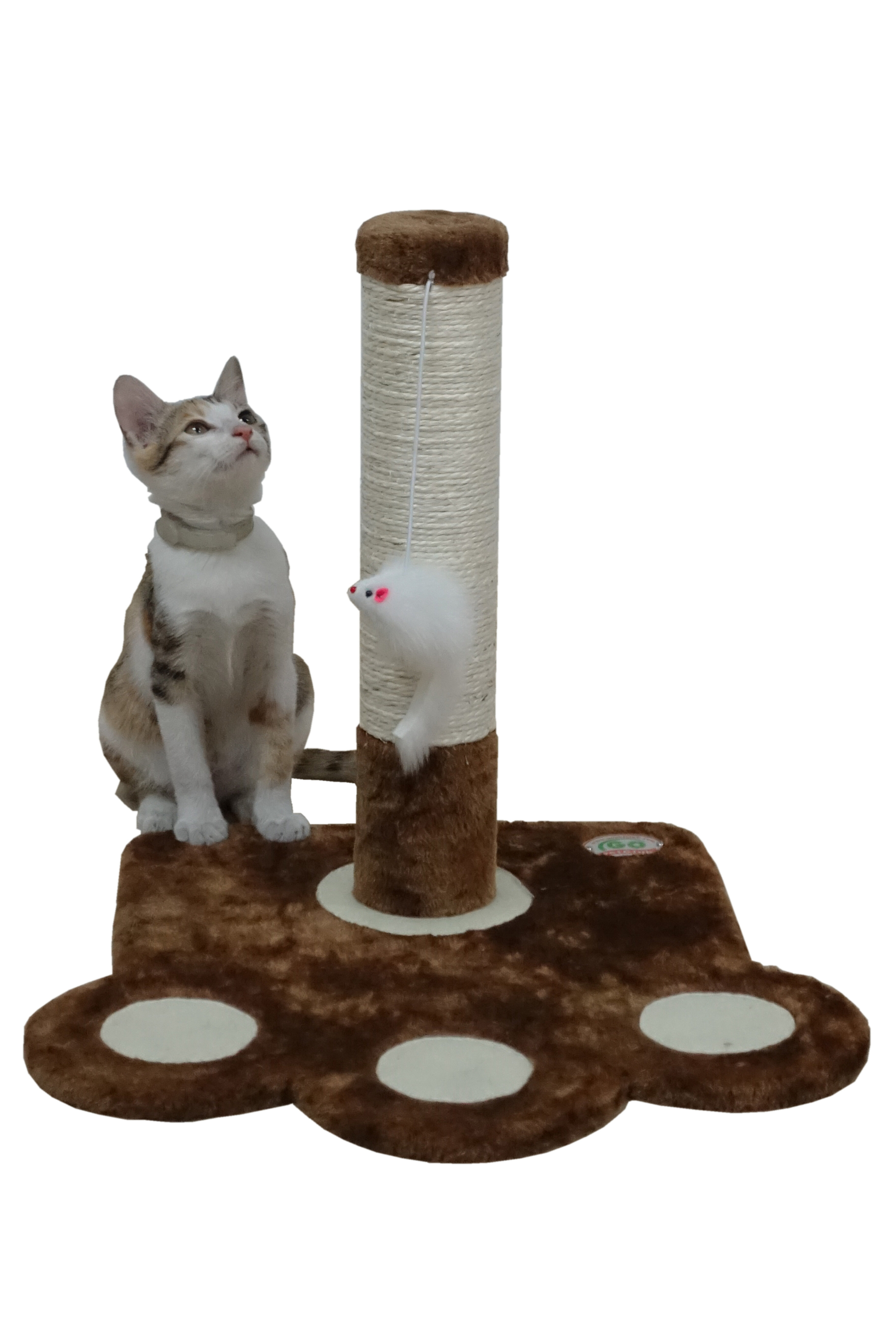 Durable Cat Furniture with Sisal Rope Akarden 29 Tall Cat Scratching Post Cat Claw Scratcher with Hanging Ball 