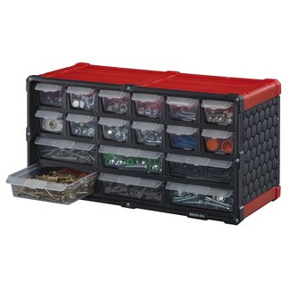 18 Drawer Storage Cabinet with Stay-Closed Drawers