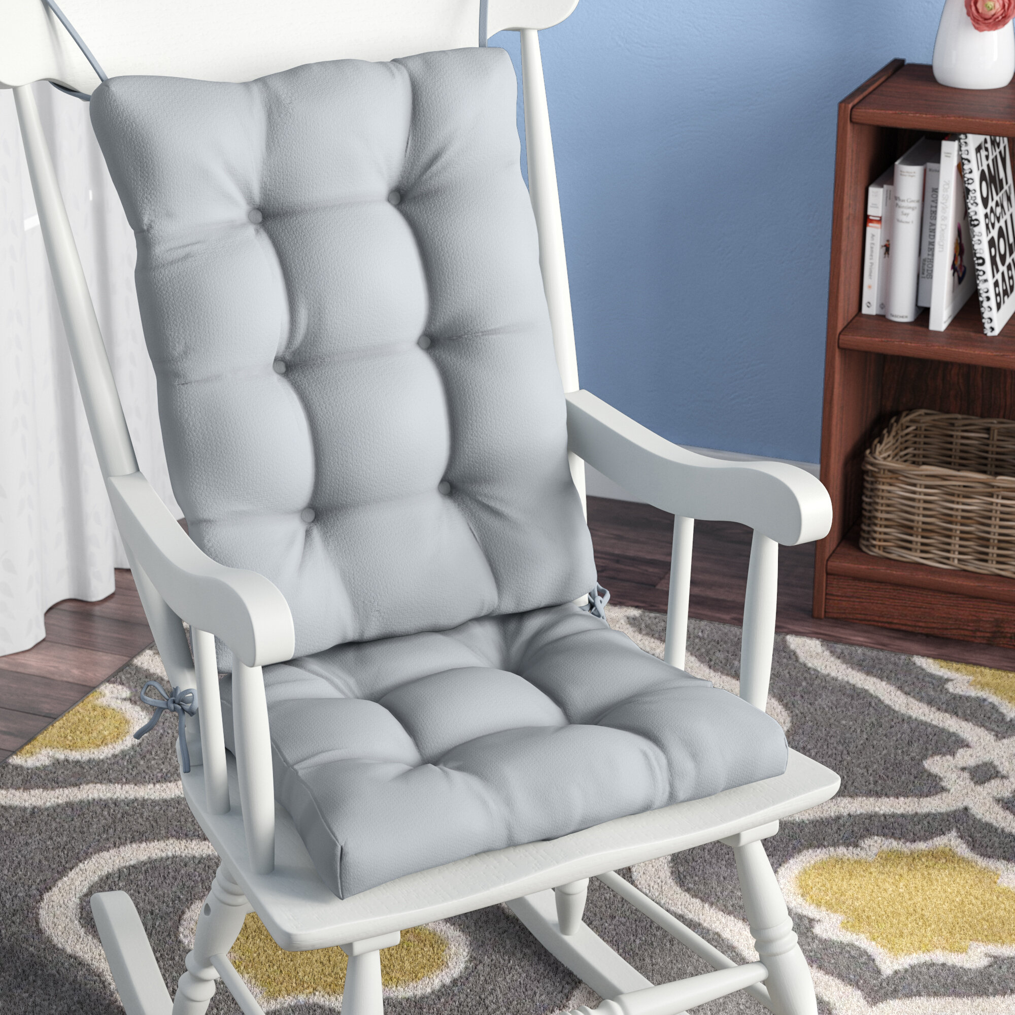 2 Piece Indoor Rocking Chair Cushion