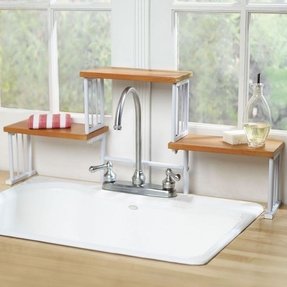 Amazon Com 2 Tier Over The Sink Shelf Kitchen Faucet Space Saver