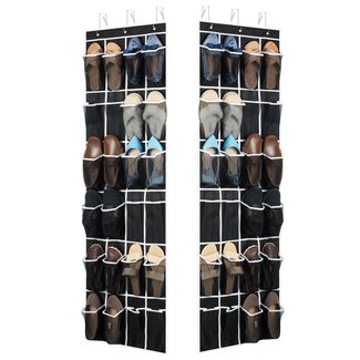 24 Pair Overdoor Shoe Organizer (Set of 2)