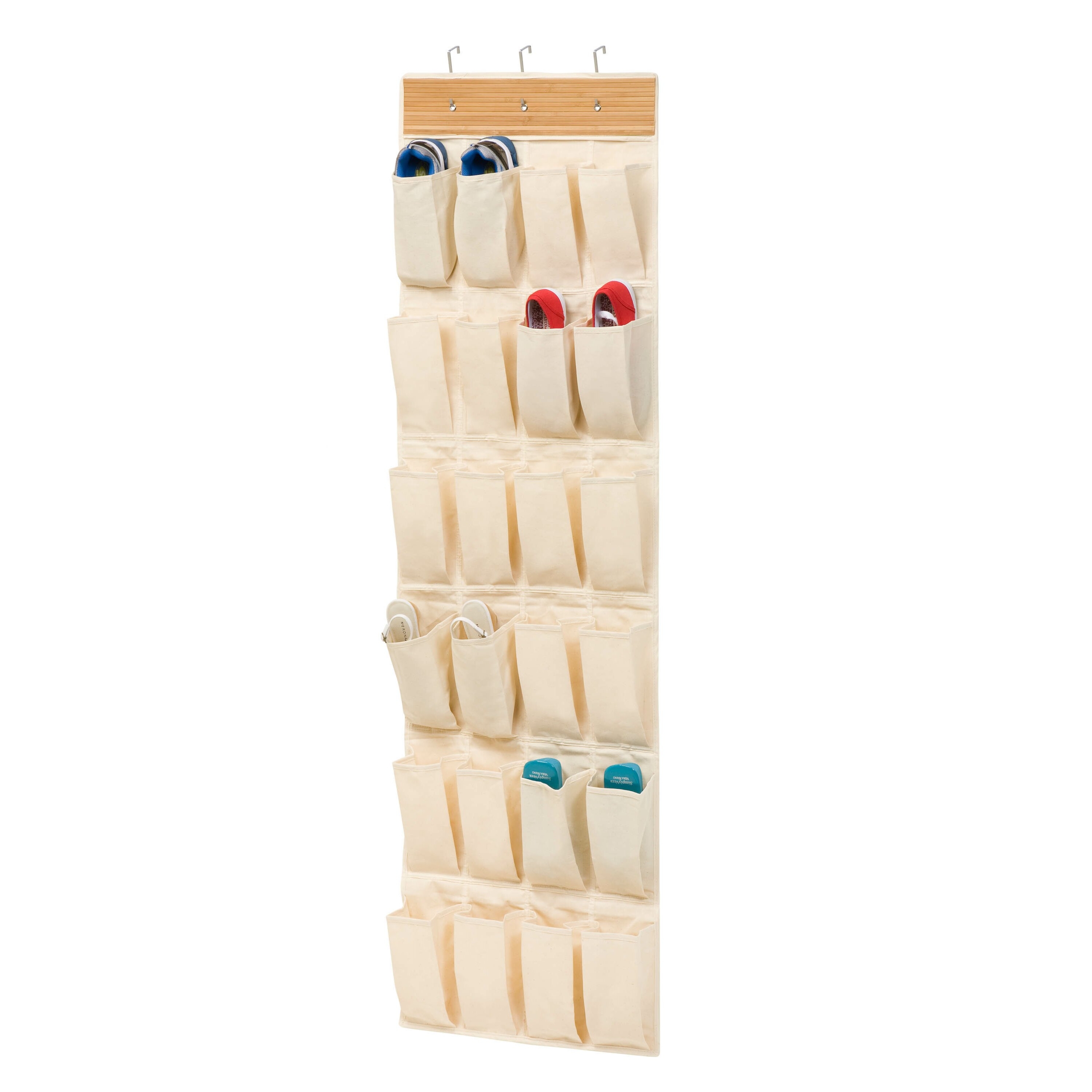24-Pocket 12 Pair Overdoor Shoe Organizer