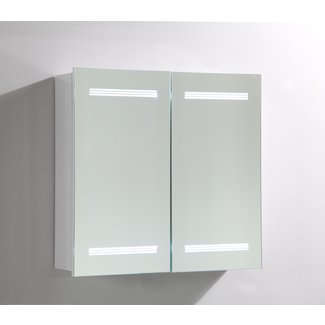 26" x 25" Surface Mount Medicine Cabinet with LED Lighting
