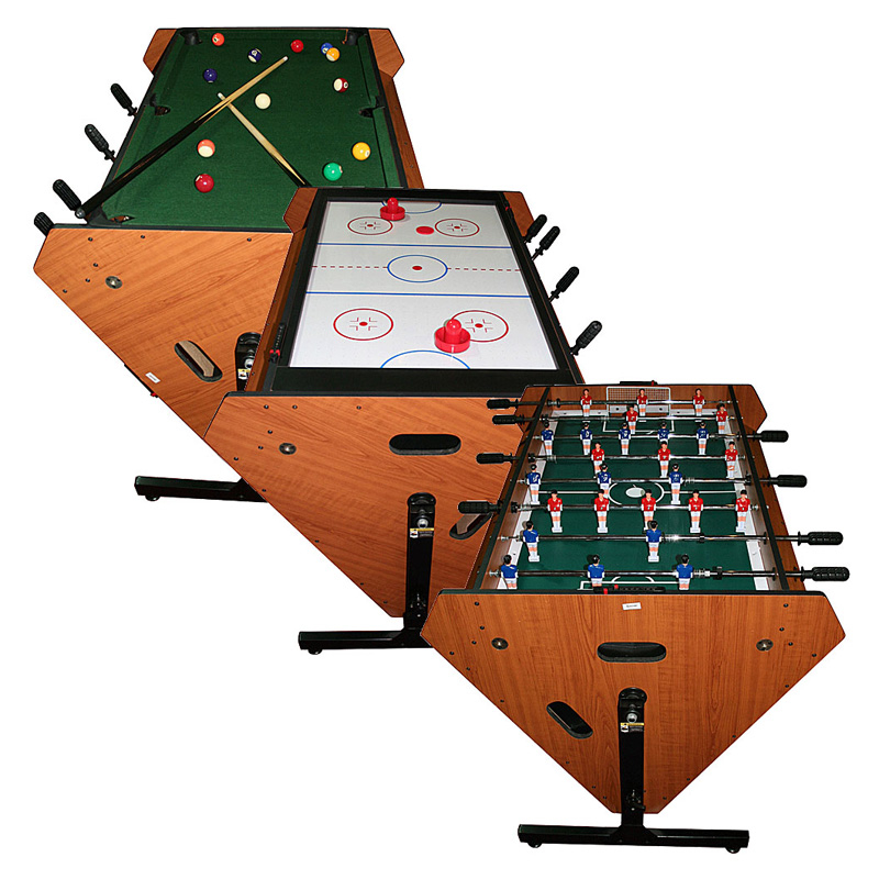 3 In 1 Rotating Game Table - Billiards, Air Hockey