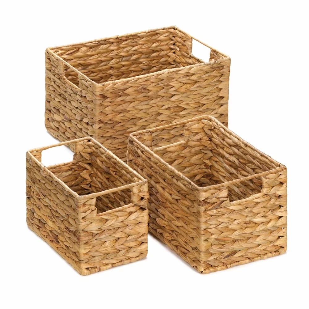 square wicker baskets for shelves