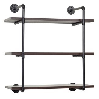 3 Tier Iron Pipe Wall Shelf