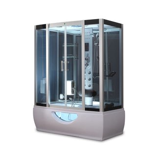 58" x 88" Rectangle Sliding Steam Shower with Base Included