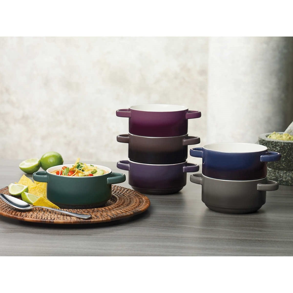Details about   Bruntmor Ceramic Soup Bowls Set of 2 Serving Bowls With Handle & Lid 20 OZ Black