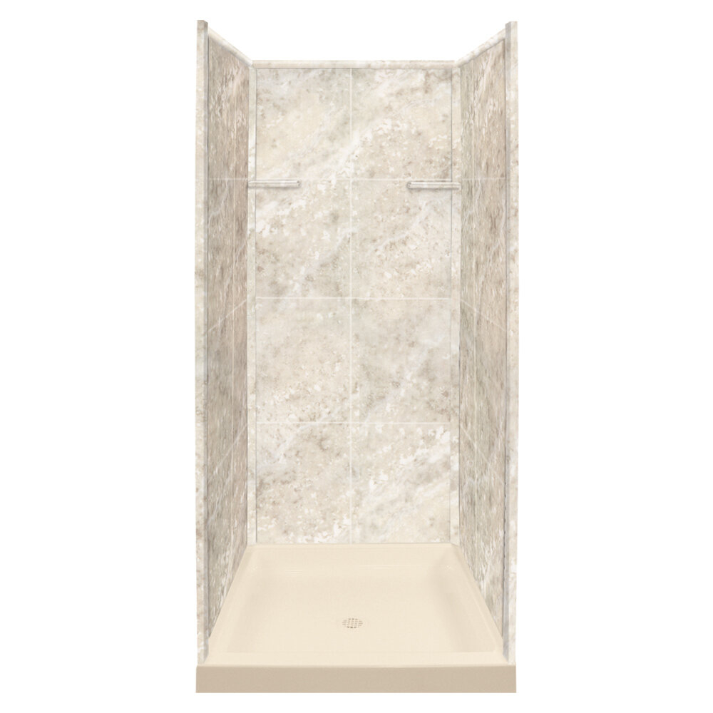 72" H x 36" W x 36" D Three Panel Shower Wall