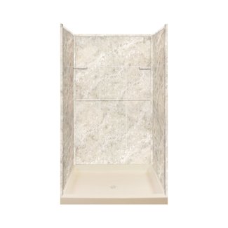 72" H x 48" W x 34" D Three Panel Shower Wall