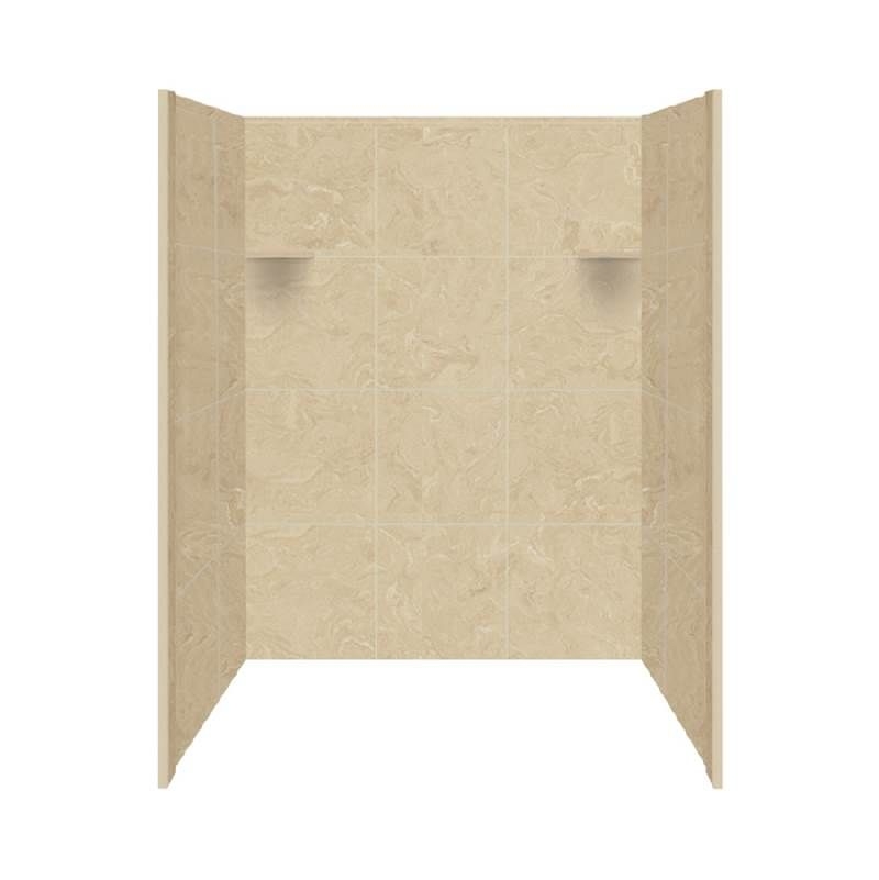 72" x 48" x 36" Three Panel Shower Wall