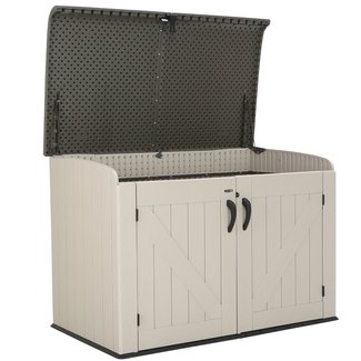 75 Gallon 6 ft. 3 in. W x 3 ft. 5 in. D Plastic Storage Shed