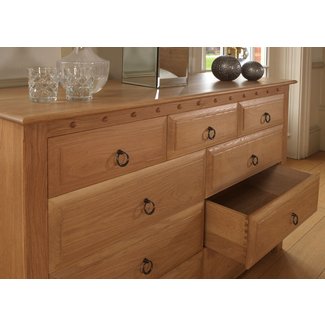9 Drawer Chest of Drawers in Solid Wood | Revival