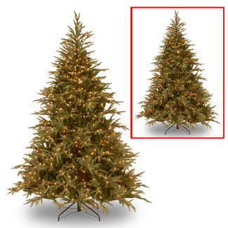 9' Green Fir Artificial Christmas Tree with 1500 Multi-Colored Lights