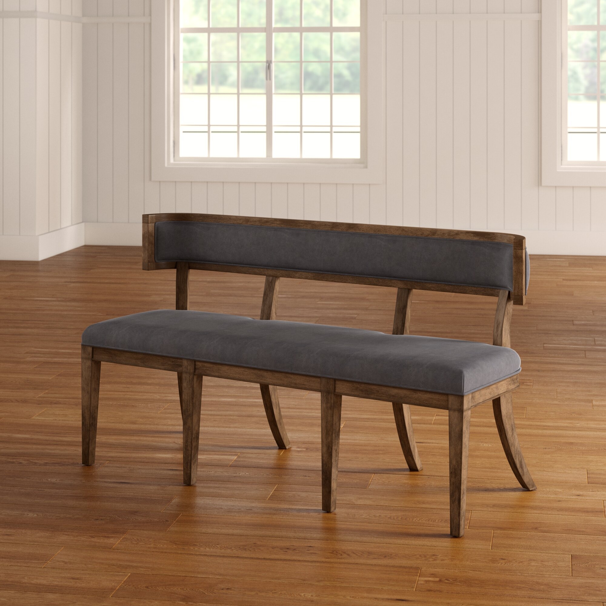 upholstered bench with back