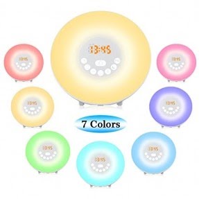 Alarm Clock, Monokuchi Sunrise Alarm Clock 6 Nature Sounds ...