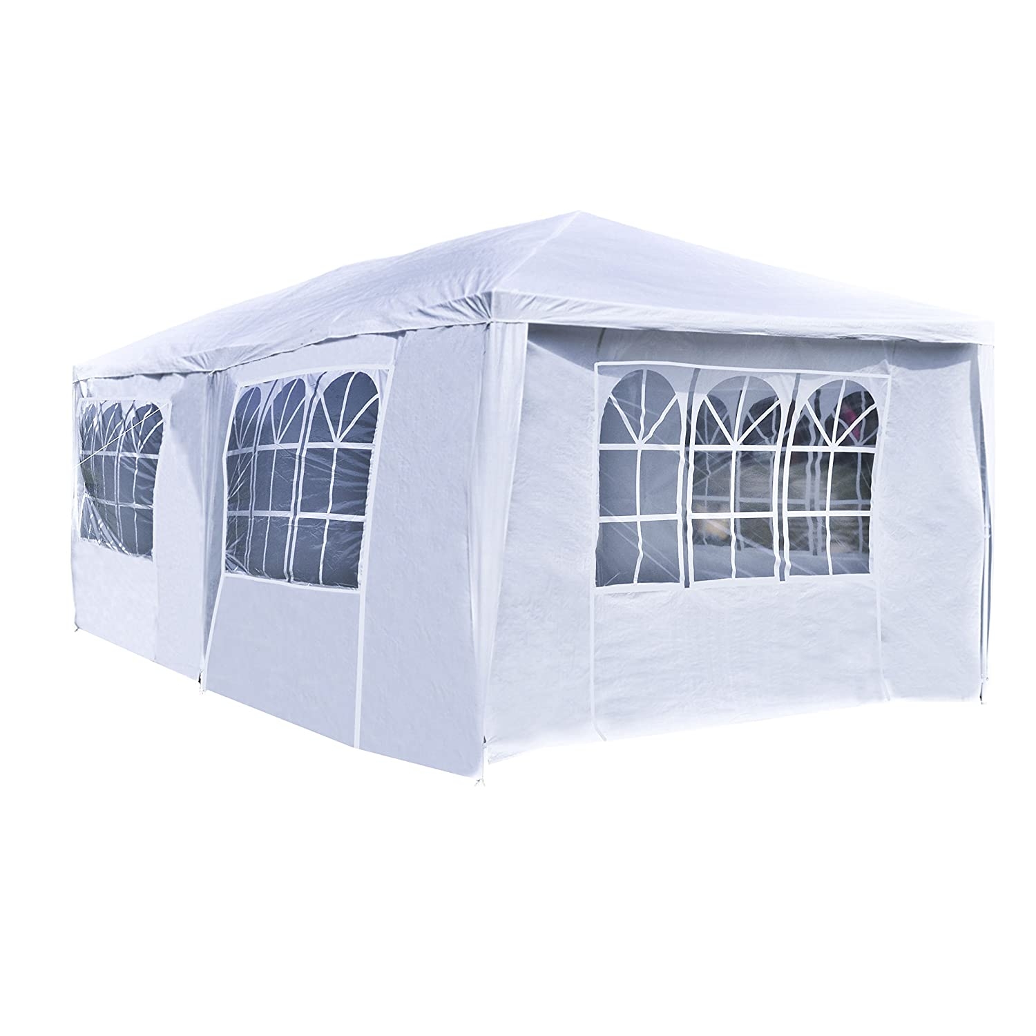 ALEKO APT20X10GAZEBO Temporary Outdoor Event Canopy Tent Wedding Party 20 x 10 x 8.5 Feet White