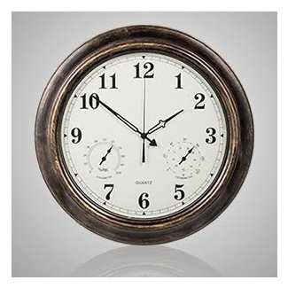 Decorative Outdoor Clock And Thermometer Set - VisualHunt