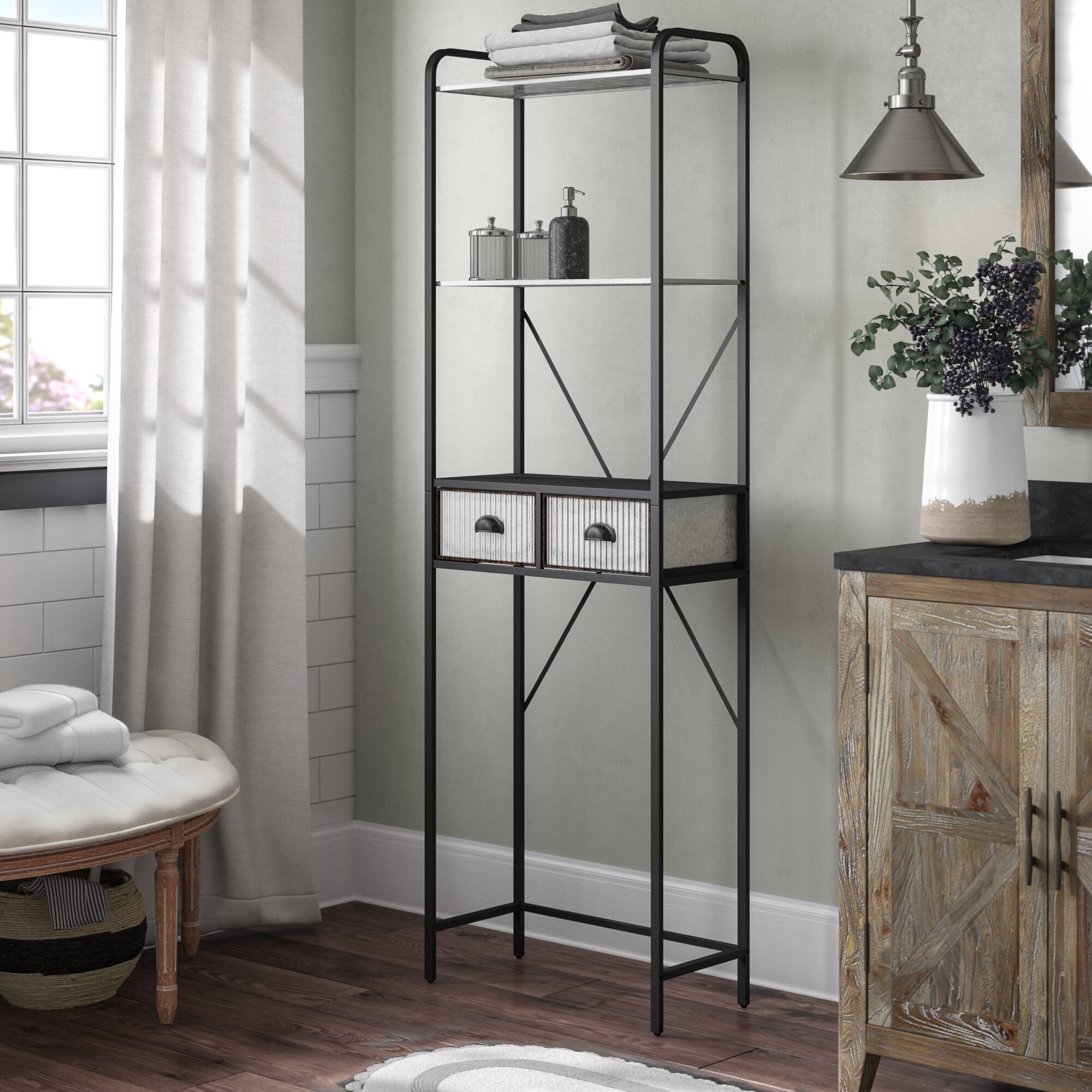 Amber 23.6" W x 72.6" H Over the Toilet Storage