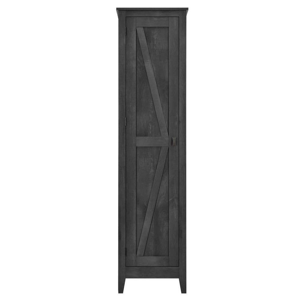 Ameriwood Home 7531196COM Farmington Wide Storage Cabinet, 18" Rustic Gray