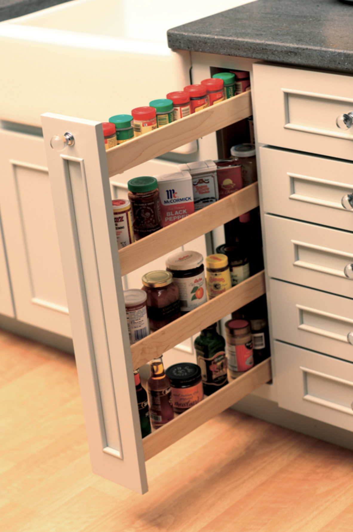 Pull Out Spice Rack Visualhunt, Kitchen Cabinet Spice Rack Pull Out