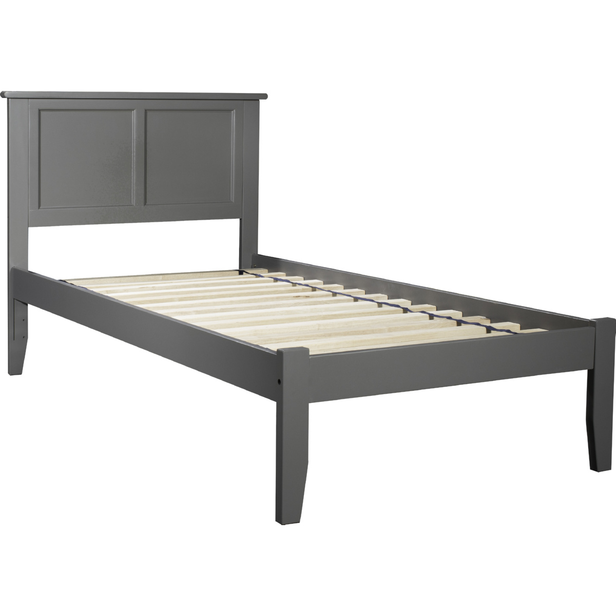 Atlantic Furniture AR8611009 Madison Platform Bed with Open Foot Board, Twin XL, Grey