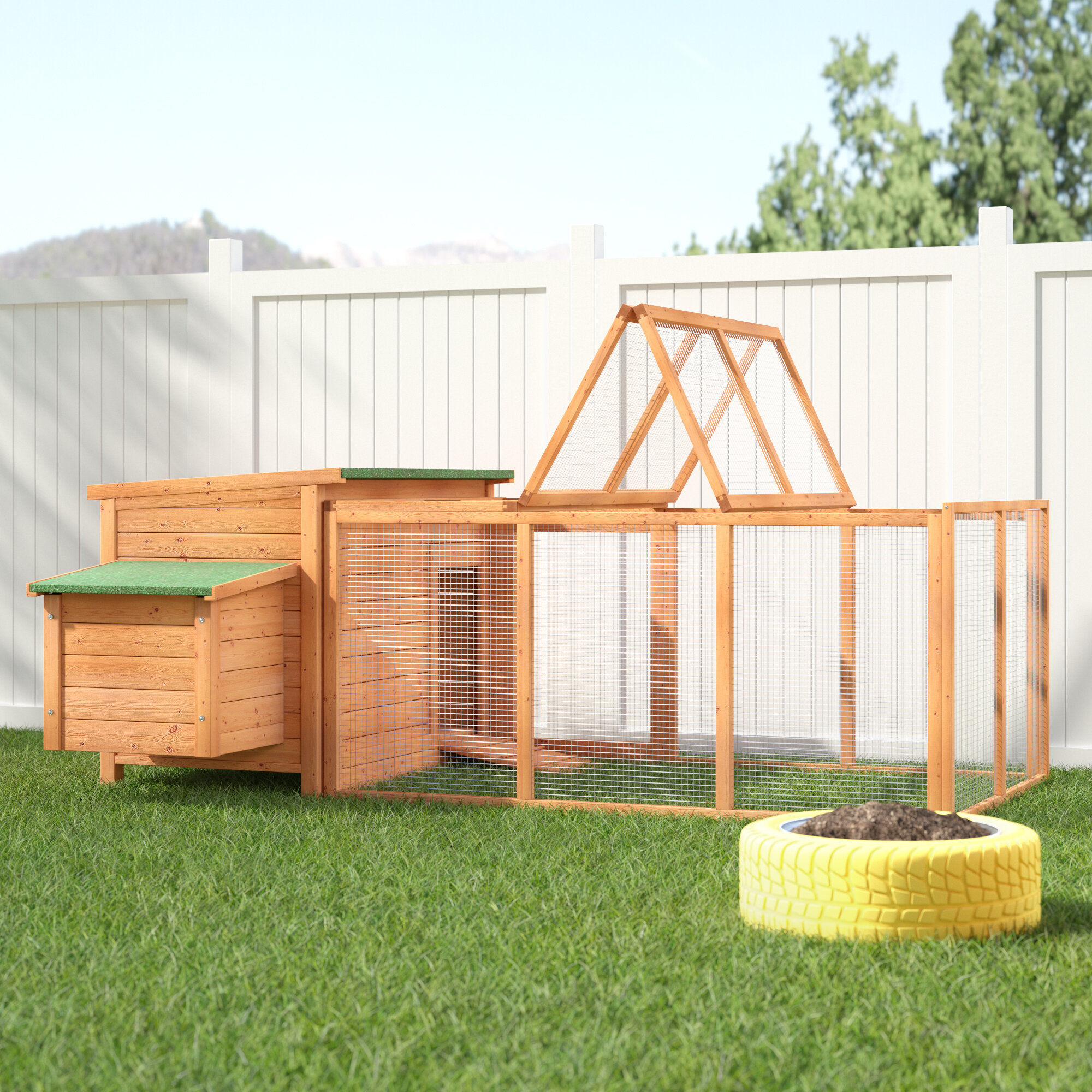 Auggie Chicken Coop with Chicken Run