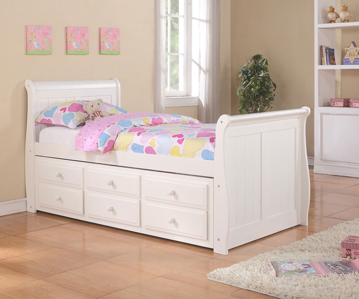 White Twin Bed With Storage Visualhunt, Twin Bed Storage Ideas