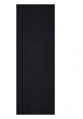 Baron Non Skid Rubber Backed Black Area Rug