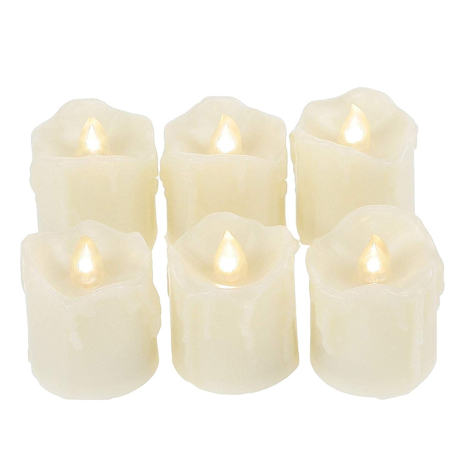 40 Natural LED battery white safe flame candle wedding outdoor decoration party 