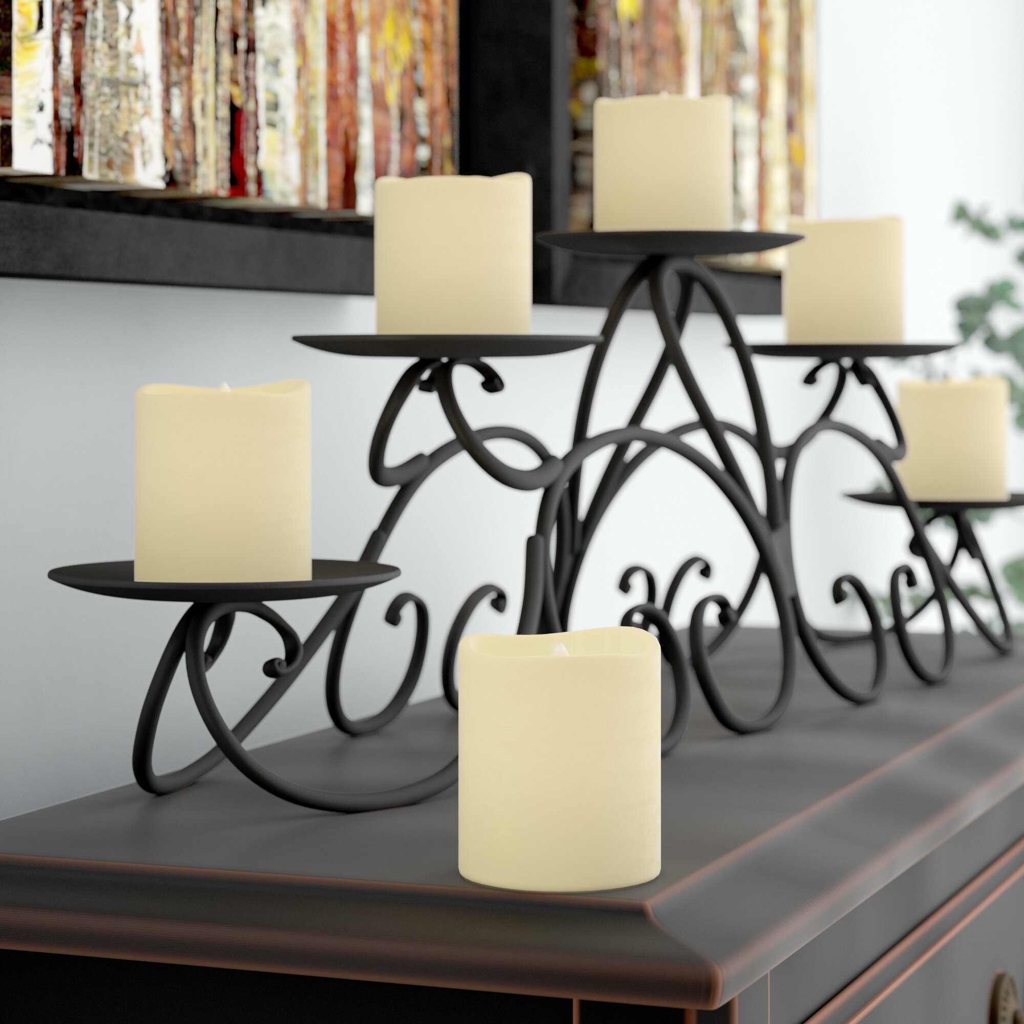 Battery Operated Mini Pillar Candle (Set of 6)