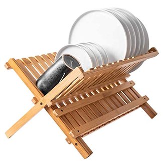 Bellemain Folding Bamboo Dish Drying Rack - Bellemain