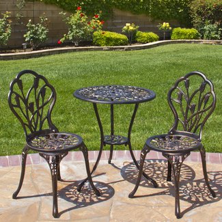Best Choice Products Outdoor Patio Furniture Design Cast Aluminum Bistro Set