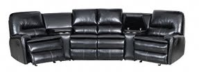 Best Master Furniture 8500 5 Piece Saratoga Springs Living Room Sectional, Black