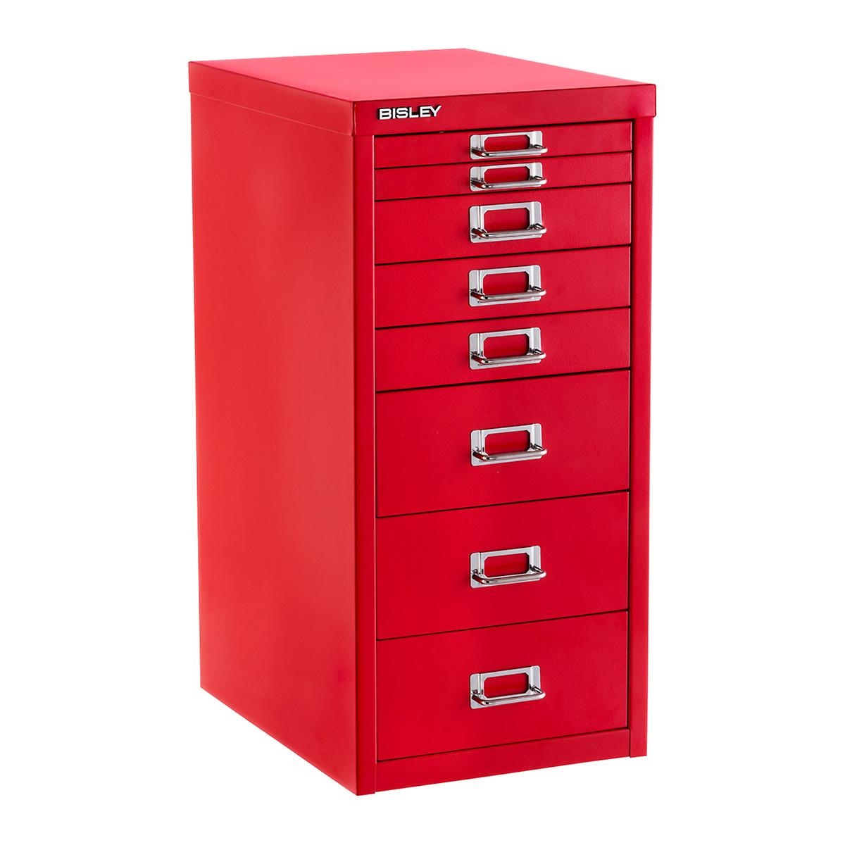 Bisley Red 8-Drawer Collection Cabinet | The Container Store