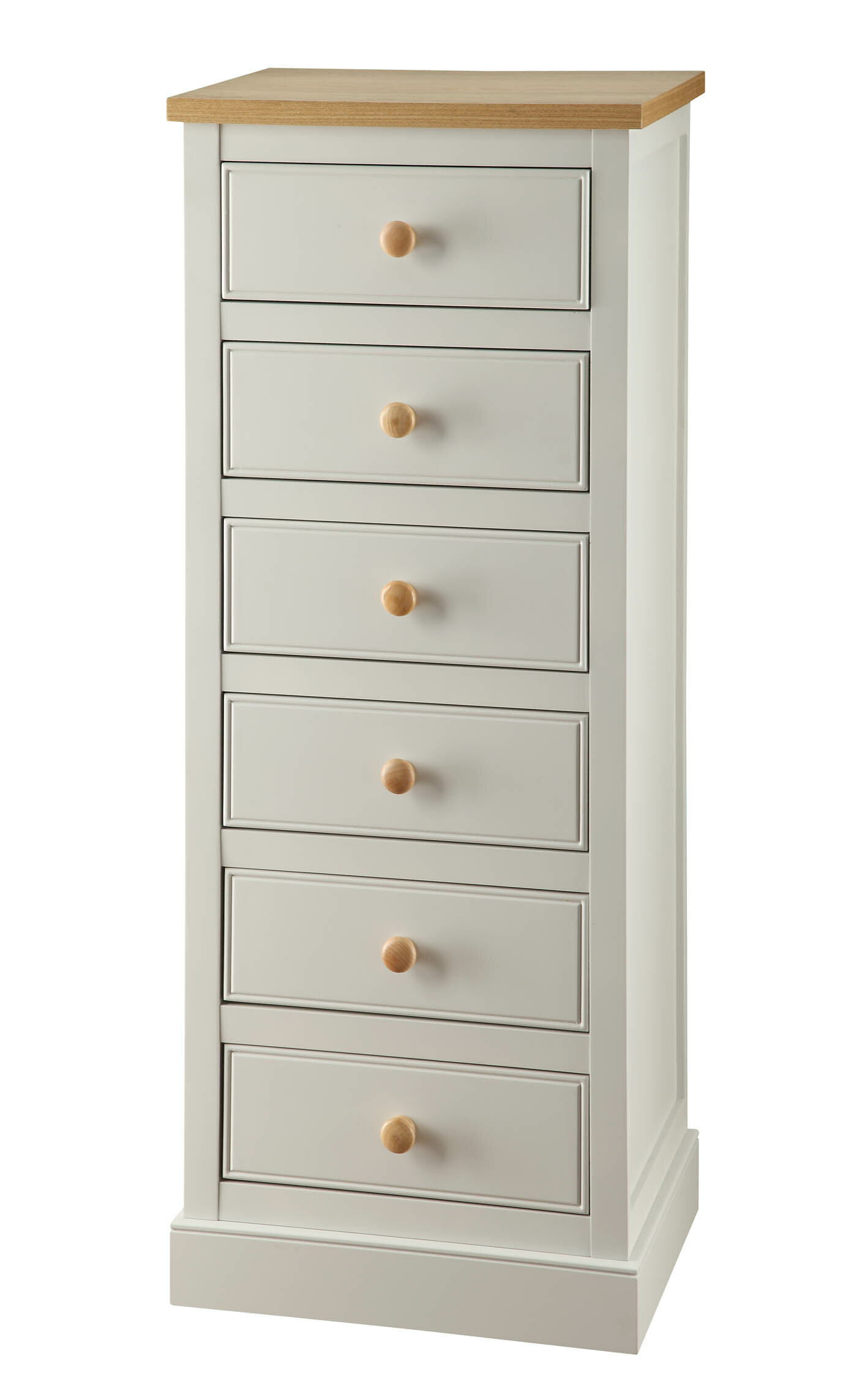 Bonsoni Saint Agnes 6 Drawers Tall Chest of Drawers by