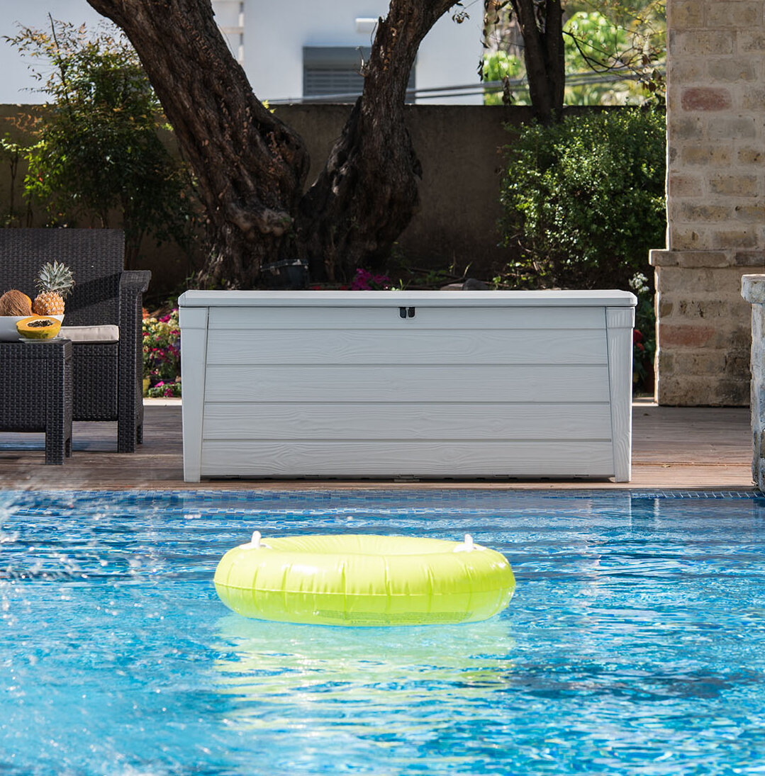 Brightwood Pool 120 Gallon Plastic Deck Box