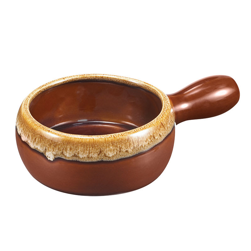 Browne 744053BR 16 oz Ceramic Onion Soup Bowl, With Side