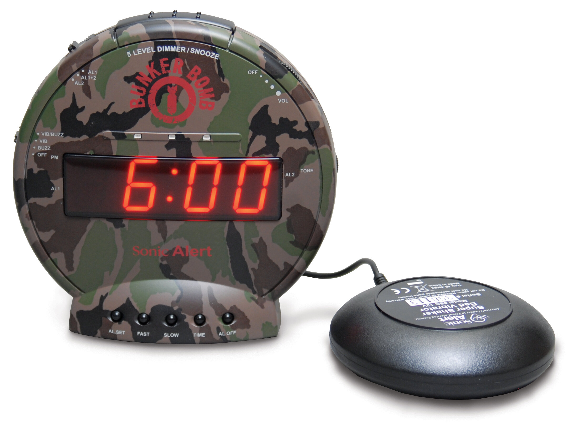 Bunker Bomb Table Clock