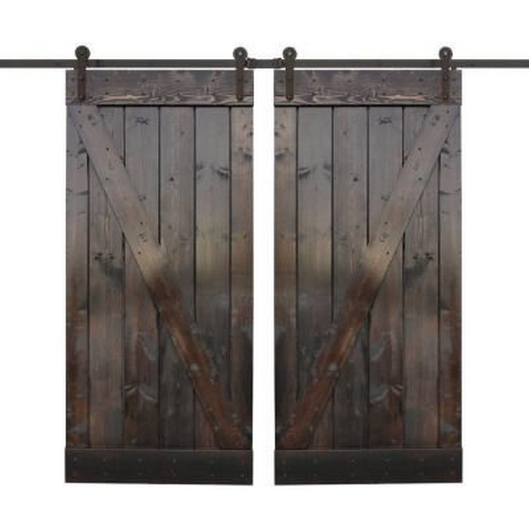 CALHOME 36 in. x 84 in. Dark Chocolate Stain Wood