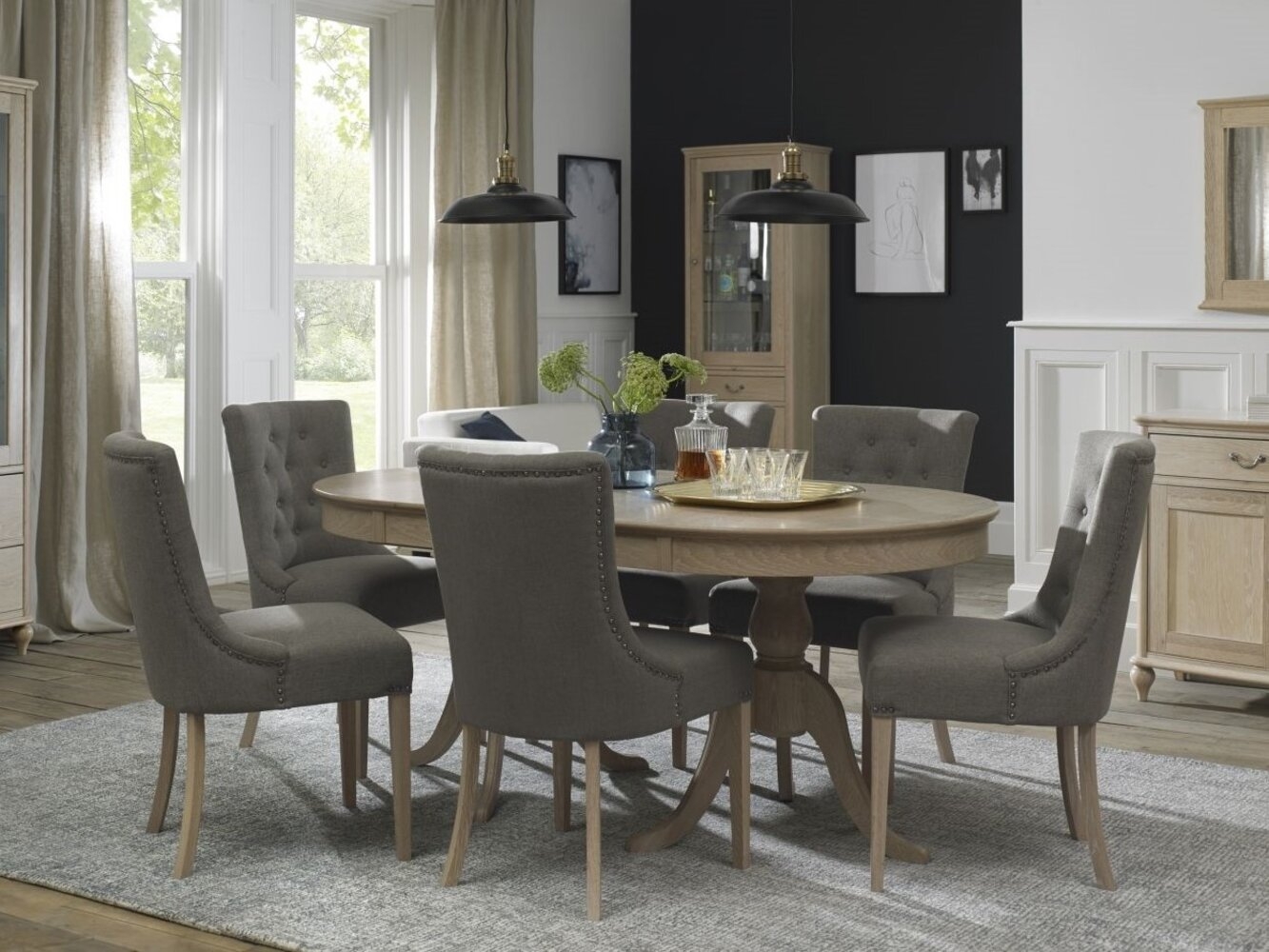 Cecile 7 Piece Extendable Solid Wood Dining Set