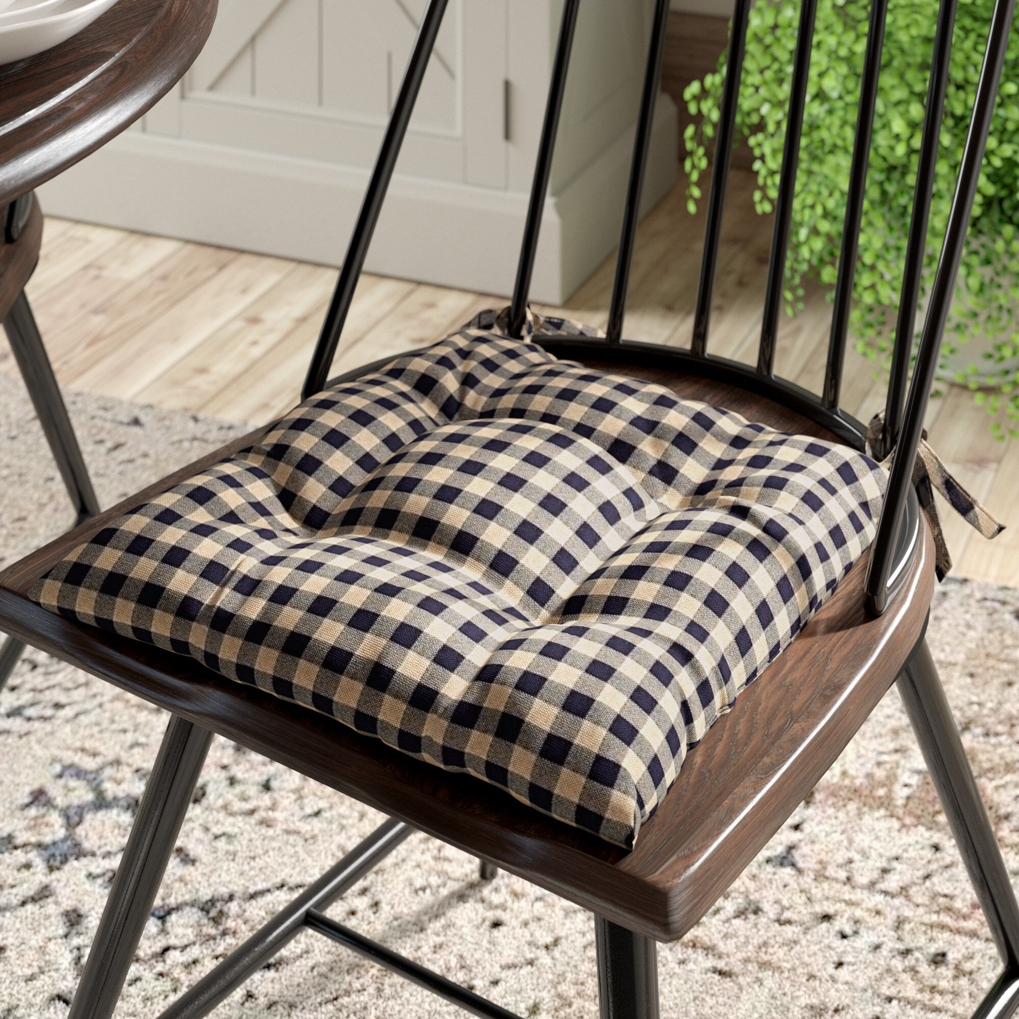Check Dining Chair Cushion
