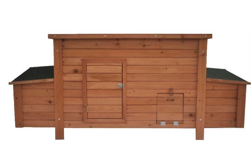 ChickenCoopOutlet 71" Deluxe Large Solid Wood Chicken Coop Hen House with 4 Nesting Boxes for 6-10 Chickens!
