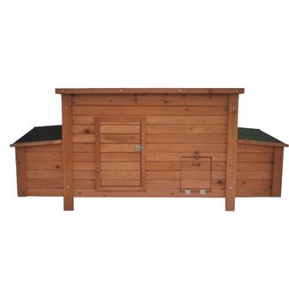 ChickenCoopOutlet 71" Deluxe Large Solid Wood Chicken Coop Hen House with 4 Nesting Boxes for 6-10 Chickens!