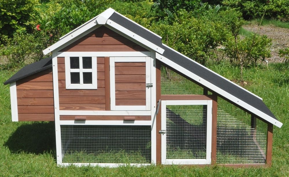 ChickenCoopOutlet 78" Large Wood Chicken Coop Backyard Hen House 4-6 Chickens with Nesting Box